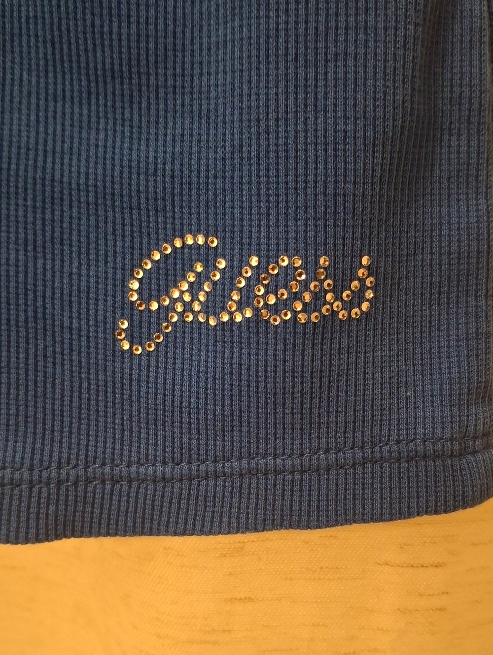 Guess Womes Blue with Gold Rhinestone Logo